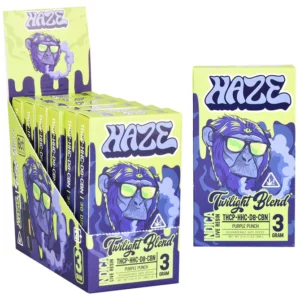 6PC DISPLAY - Haze Indica Twilight Blend Disposable Vape - 3mL / Purple Punch