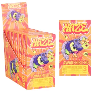6PC DISPLAY - Haze Sativa Awaken Blend Disposable Vape - 3mL / Mango Haze